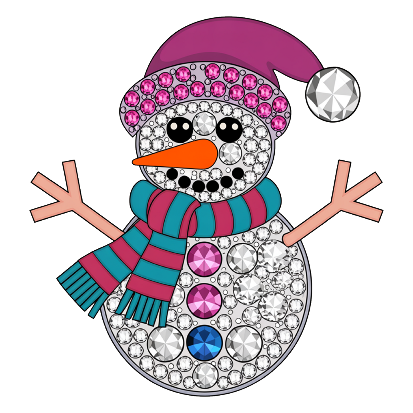 Diamond Snowman Crew Neck longsleeve sweatshirt