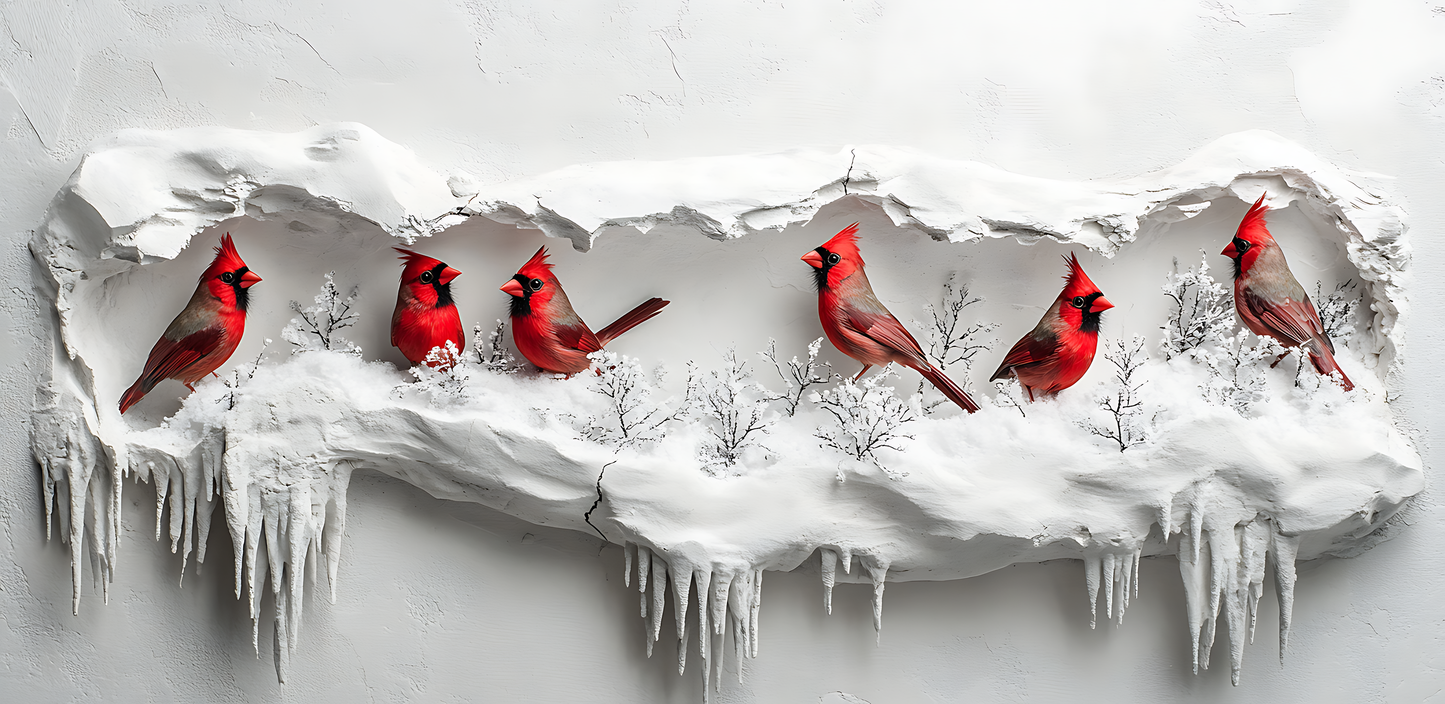 WInter 3D with Red Cardinals Coffee Mug 15oz (Copy)