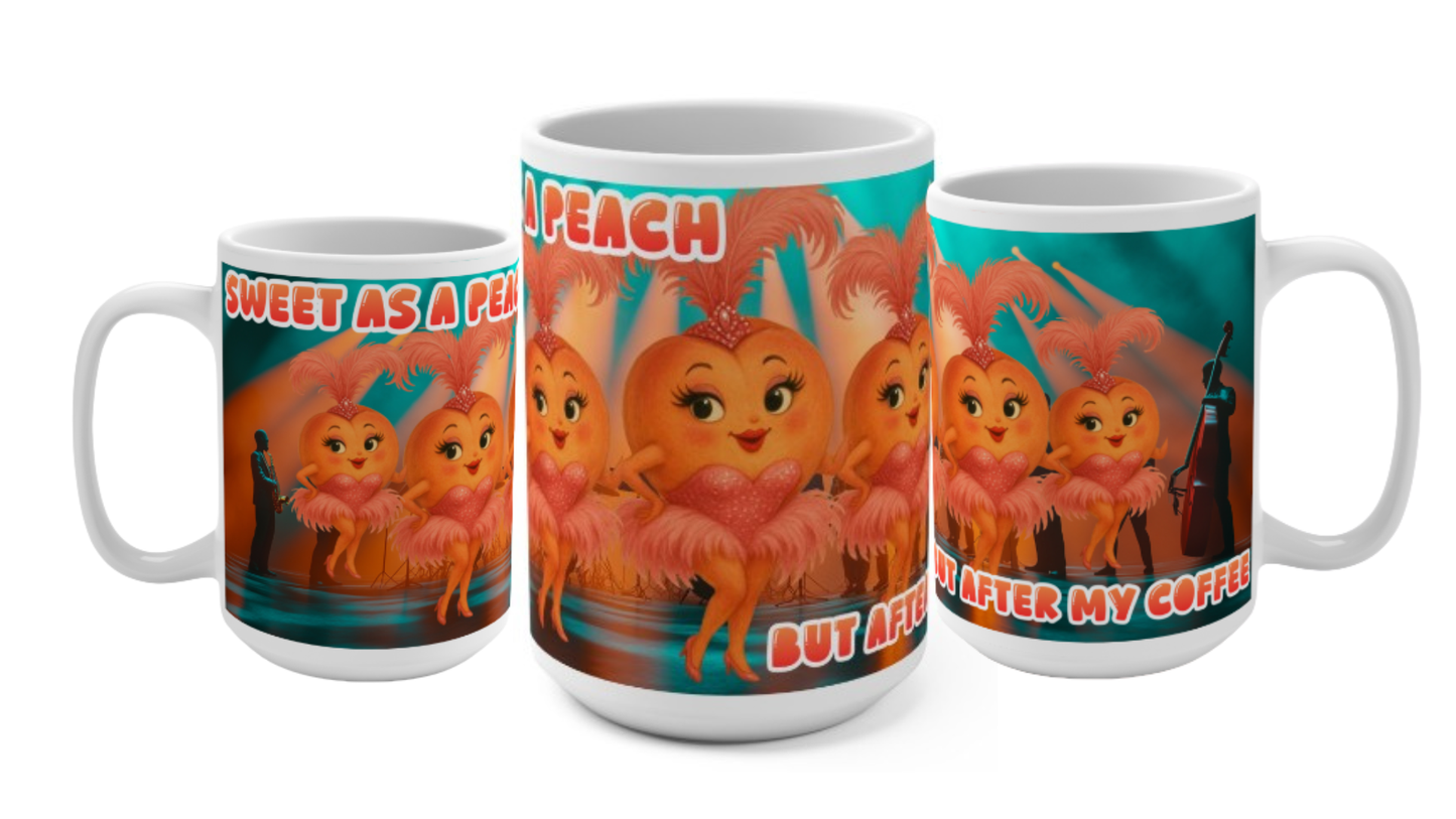 Sweet as a Peach Coffee Mug 15 OZ