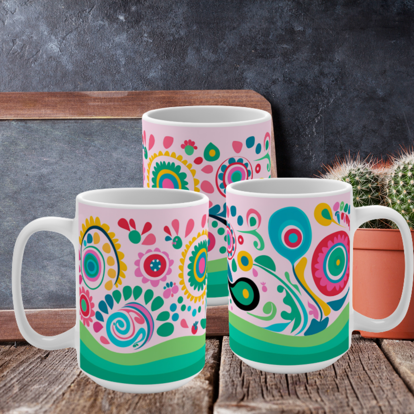 Boho Coffee Mug 15 OZ