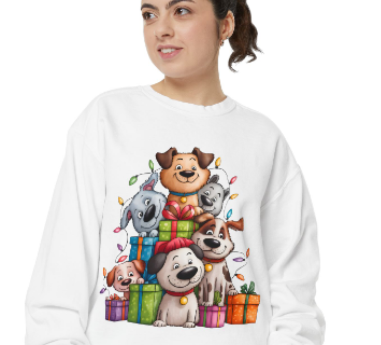Doggy Christmas - Custom Crew Neck longsleeve sweatshirt