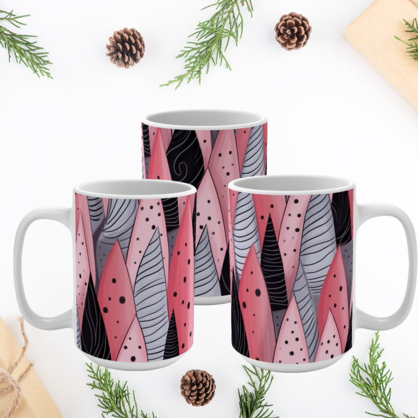 Pink Tree Mug 15 OZ