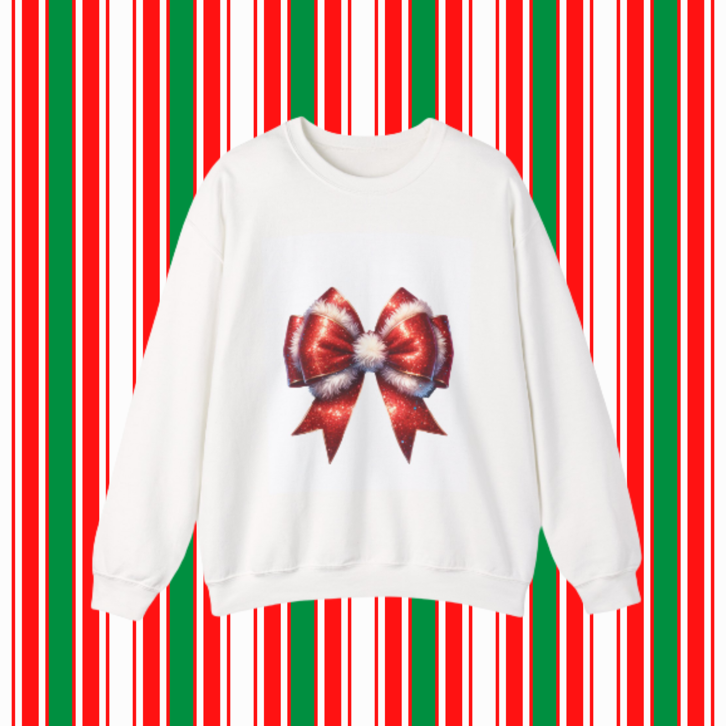 Christmas Red Bow Sweatshirt