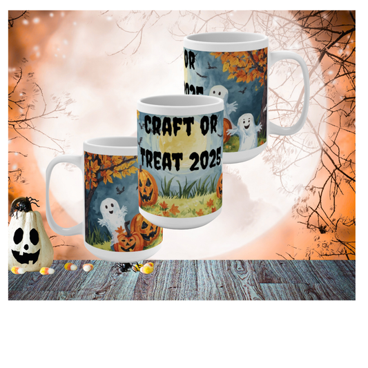 Coffee Mug 15 oz for Craft or Treat Event