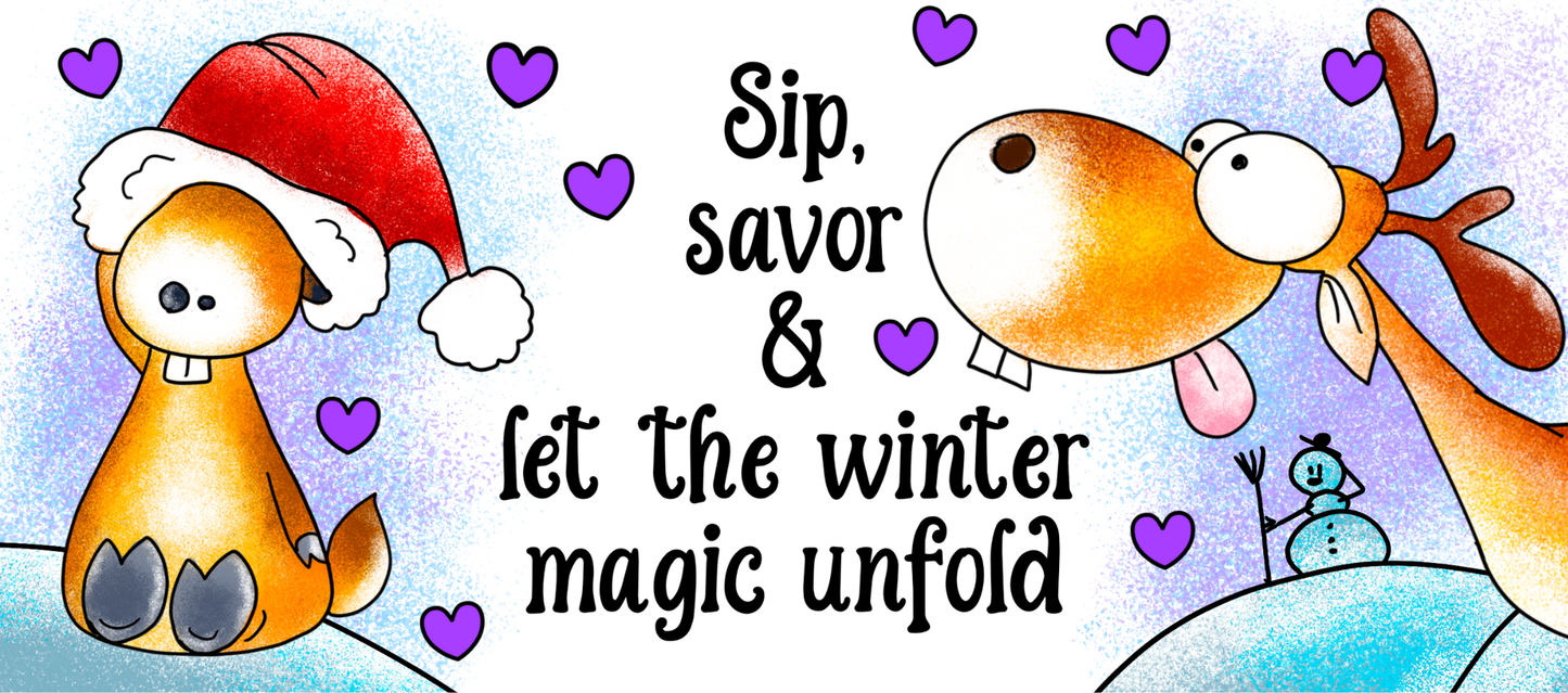 Cute Reindeers Coffee Mug 15 OZ