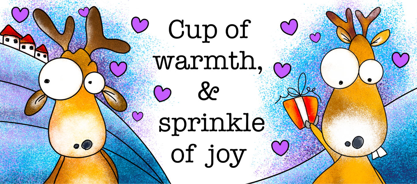 Cute Reindeers Coffee Mug 15 OZ