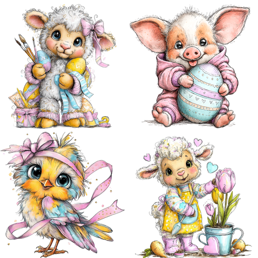 Woodland Easter Egg Hunt Mini Diamond Painting Kit