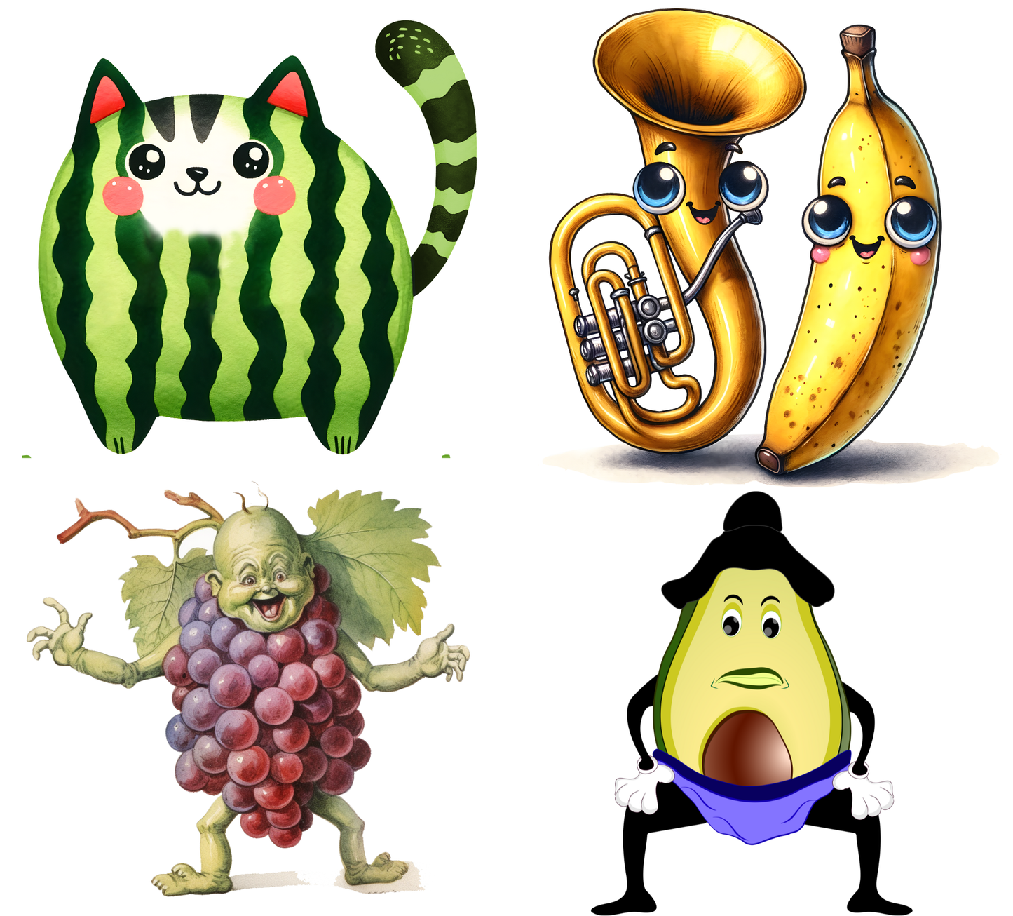 Get Your Wierd On - Fruit Edition!  Mini Diamond Painting Kit