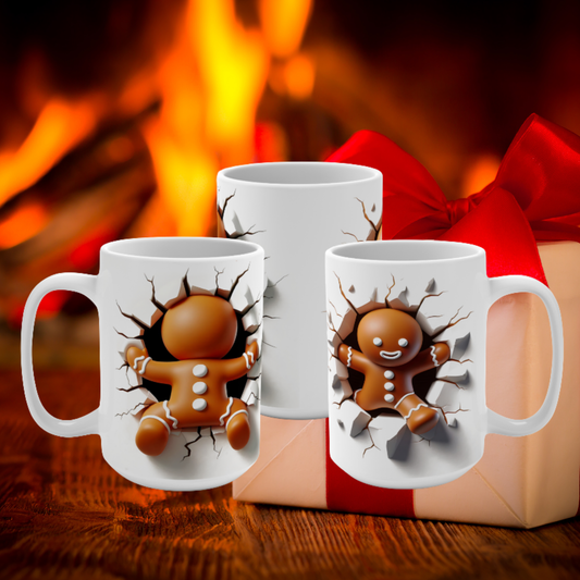 Gingerbread Man Coffee Mug 15 OZ