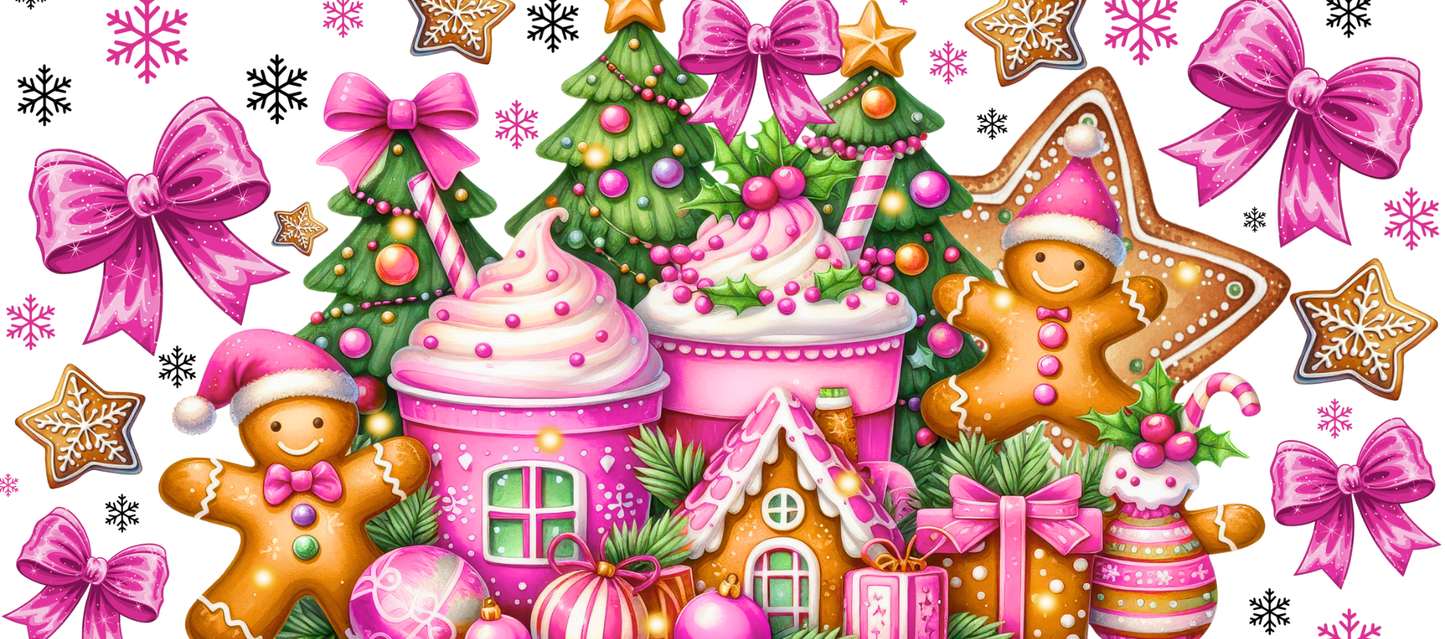 Pink Gingerbread Coffee Mug 15 OZ