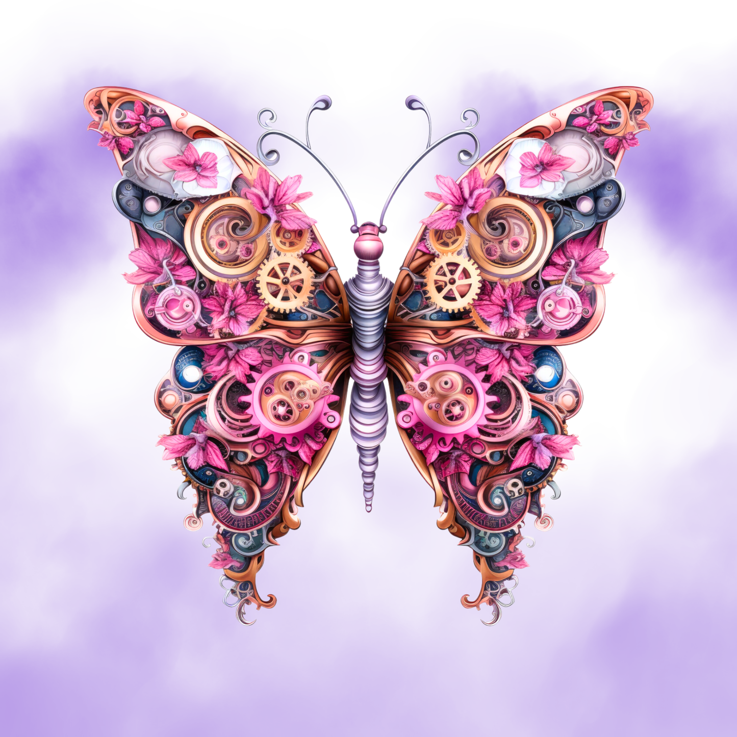 Pink Steampunk Butterfly.