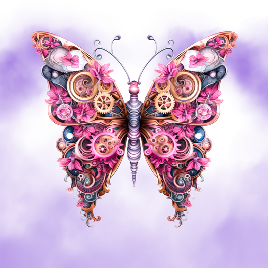 Pink Steampunk Butterfly.