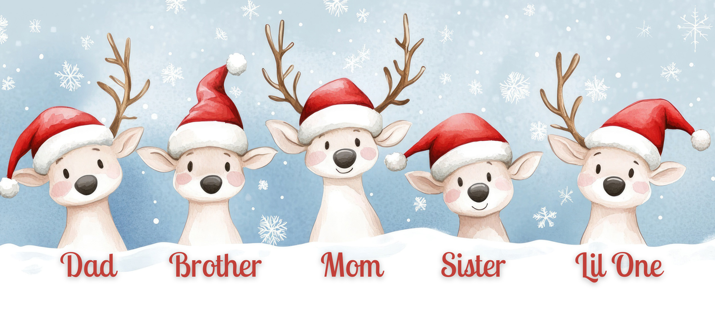 Reindeer Family Coffee Mug 15 OZ