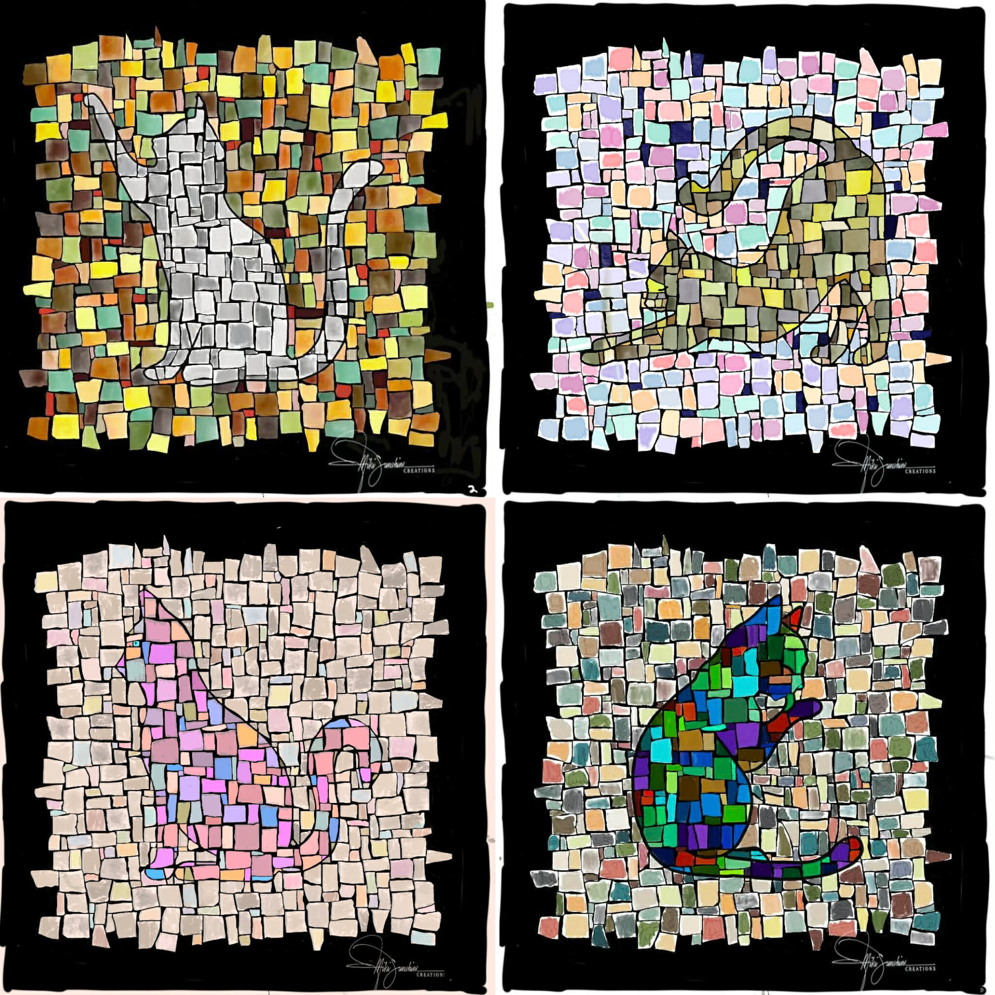 Tile Cats by MikiSunshine Creations Diamond Painting Kit