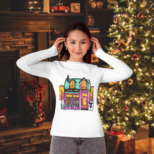 Christmas Bookcase Long sleeve t-shirt