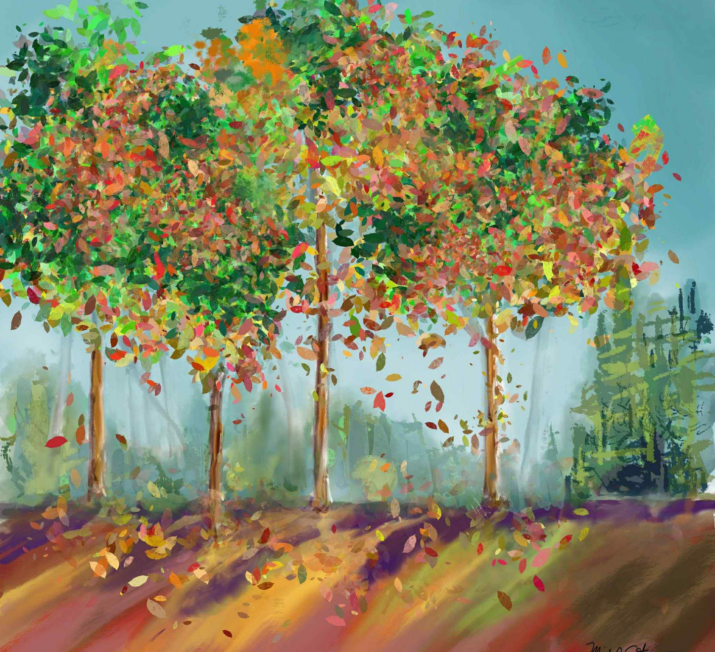 Fall Breeze by MikiSunshine Creates Short Sleeve T-Shirt