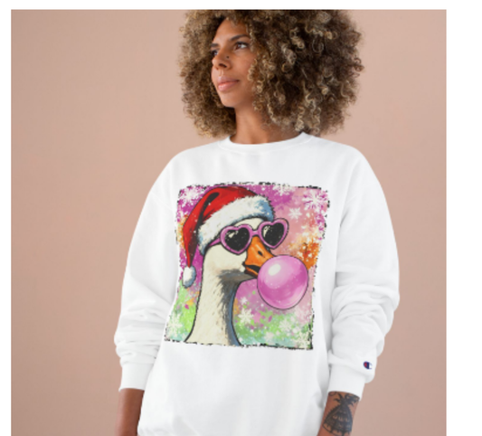 Duck with Bubble - Custom Crew Neck longsleeve sweatshirt