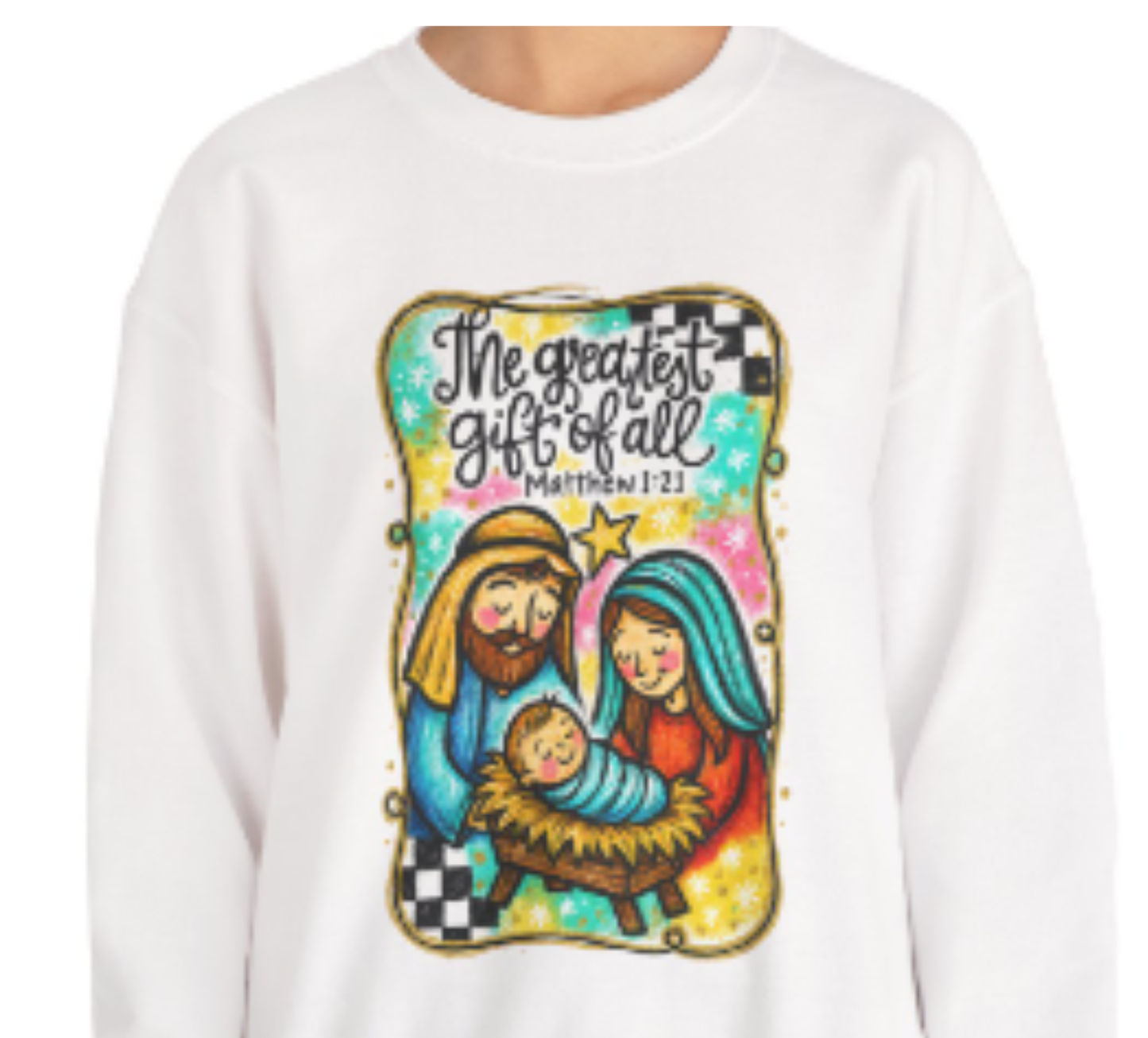 Greatest Gift of All - Custom Crew Neck longsleeve sweatshirt