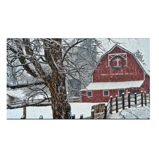 Snowy Barn Diamond Painting Kit