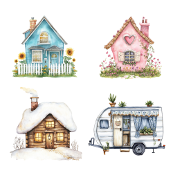 Charming Cottages Diamond Painting Kit